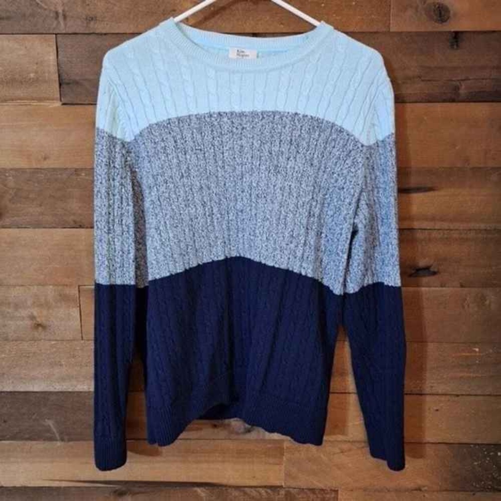 Women's Blue Colorblock Sweater